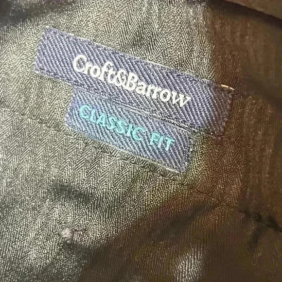 NWT Croft & Barrow Dark blue no iron stretch performance Khaki men’s 32x32 - Picture 6 of 9